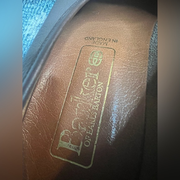 Barker of Earls Barton slip on Loafers taupe brown made in England - Picture 9 of 10